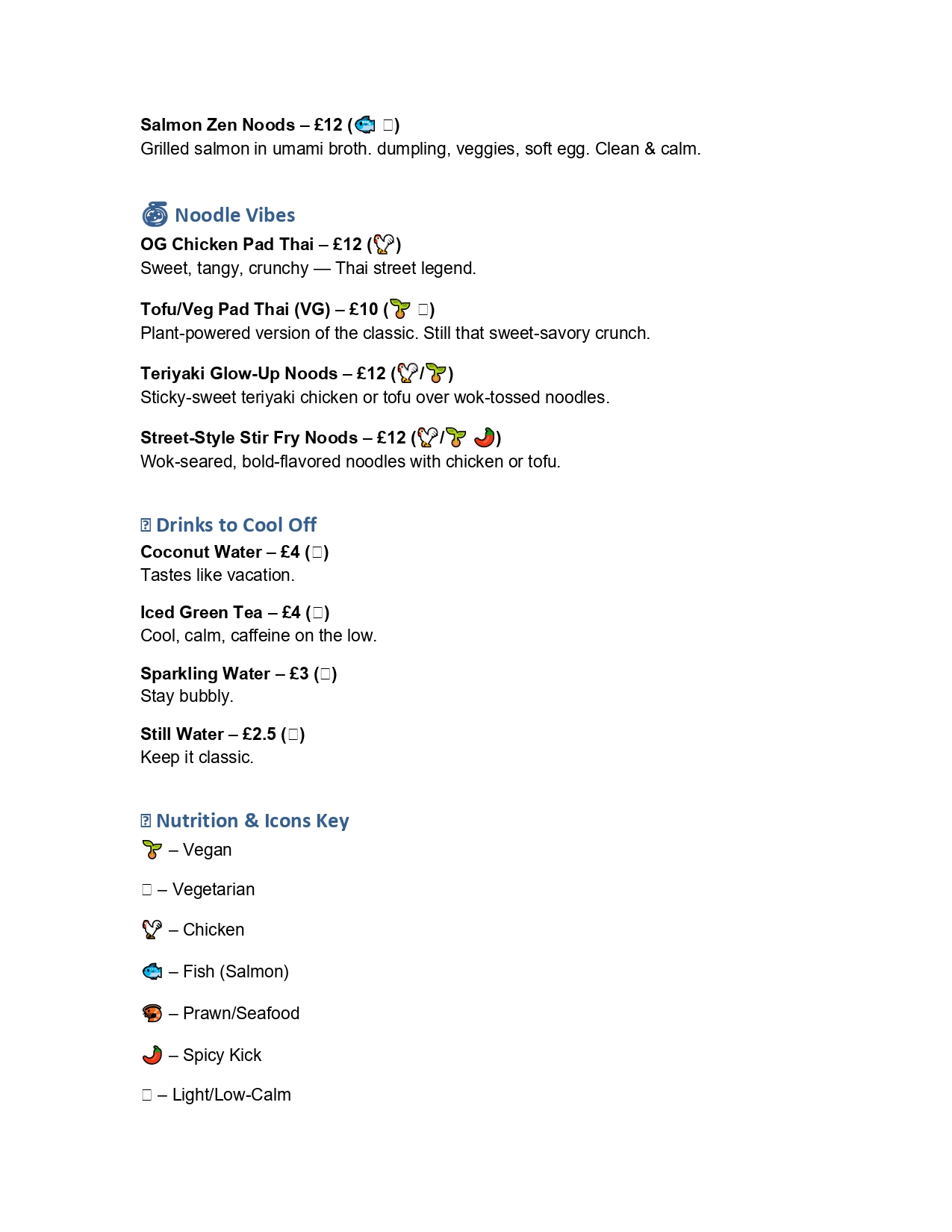 Tamarind Lounge thai menu 2
